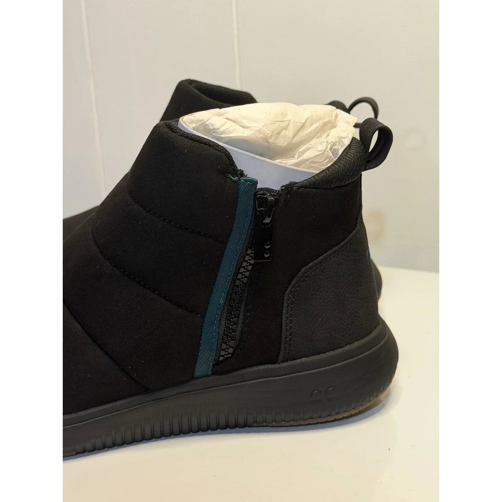 Ryka Paragon‎ Water-Repellent Side-Zip Boots Black Quilted Wide Ankle Women 9W